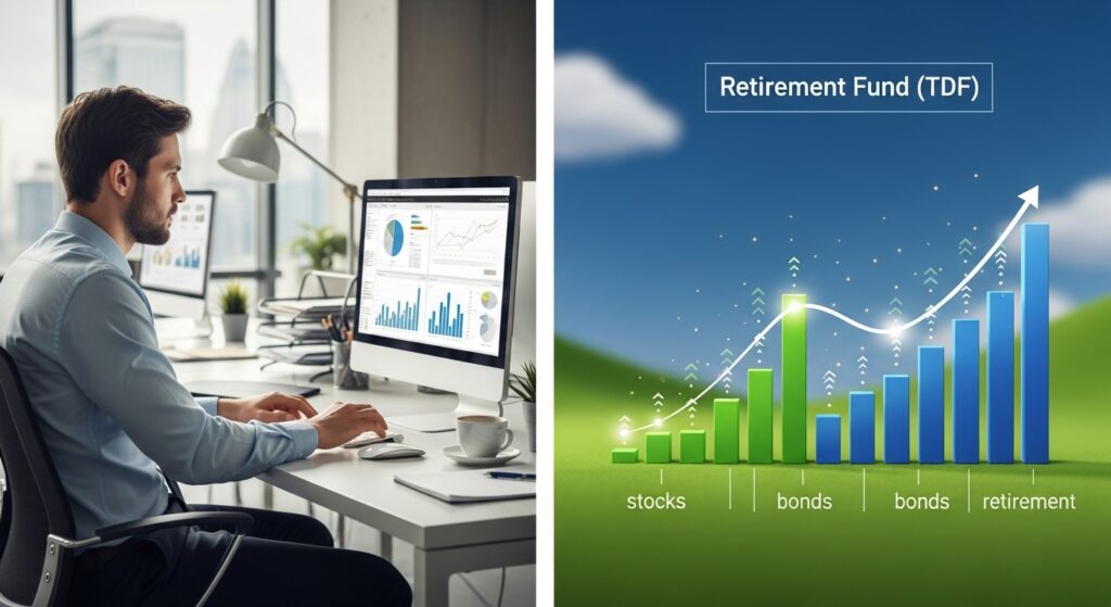 퇴직연금 TDF ETF '알아서 굴려주는 펀드'와 '직접 고르는 펀드' 비교